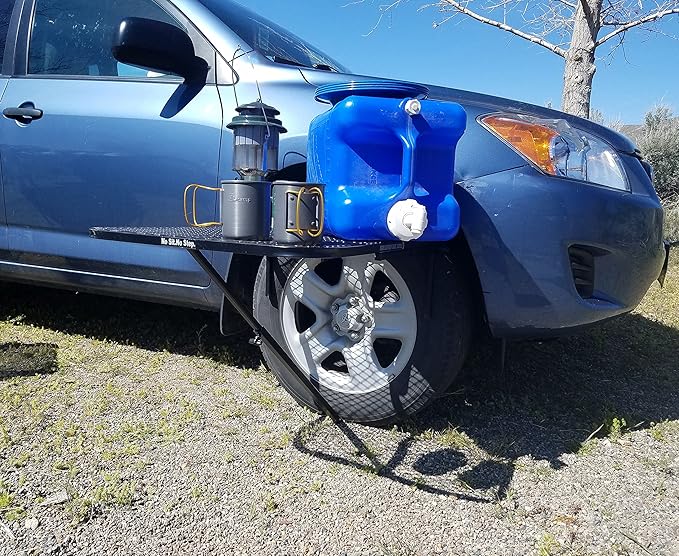 Tire Table Medium Steel Camping Table for Camp, Travel, Tailgating and Outdoor Work | Easily Holds 50 Pounds | Powder Coated Finish | No Tool or Hitch Required for Installation | 29 x 23 x 1.5