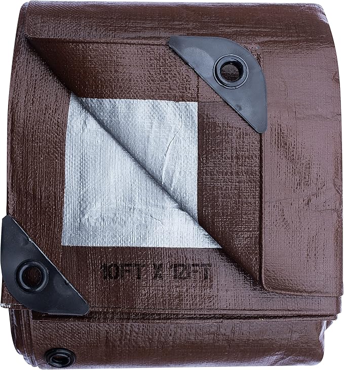 GREEN LIFESTYLE Heavy Duty Tarp Waterproof – Covers Supplies & Equipment (10x12)