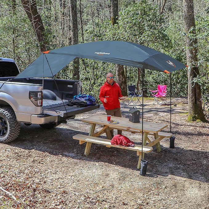 Rightline Gear Universal-Fit Truck Tailgate Portable Canopy Tent, 9.5 by 6 by 8.5 Feet,Blue