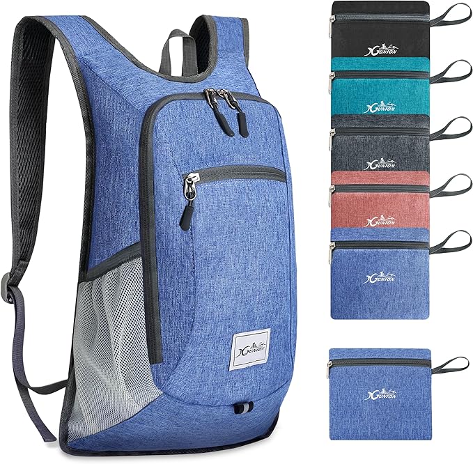 Hiking Backpack 10L Small Travel Lightweight Daypack Foldable Hiking Packable Camping Hiking Backpacks for Women Men (Sky Blue)