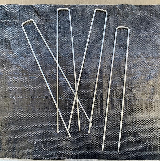 Sandbaggy 12-Inch Tent Stakes - Sharp Pegs for Pushing Through Hard Soil ~ Great for Camping, Canopies and Tarps