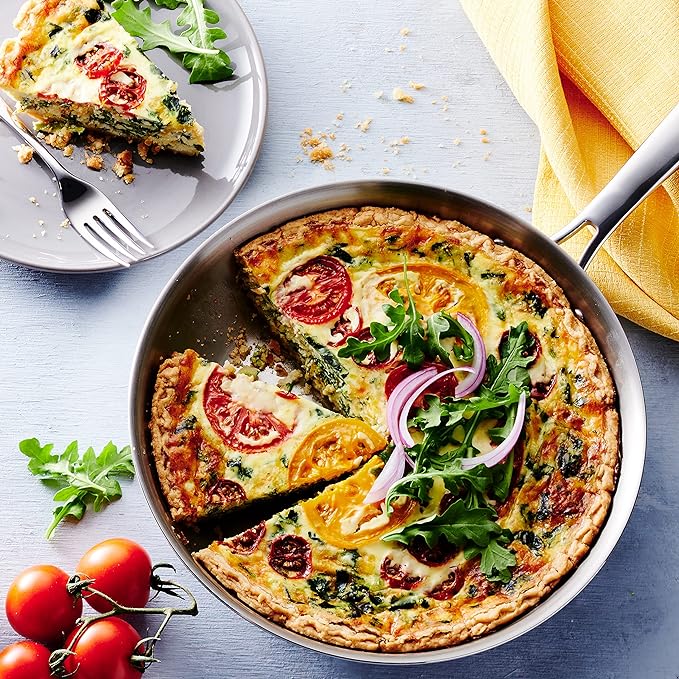 Tramontina Signature Tri-Ply Clad Stainless Steel 10-Inch Frying Pan, Induction-Ready Skillet, Dishwasher-Safe, NSF-Certified, Made in Brazil