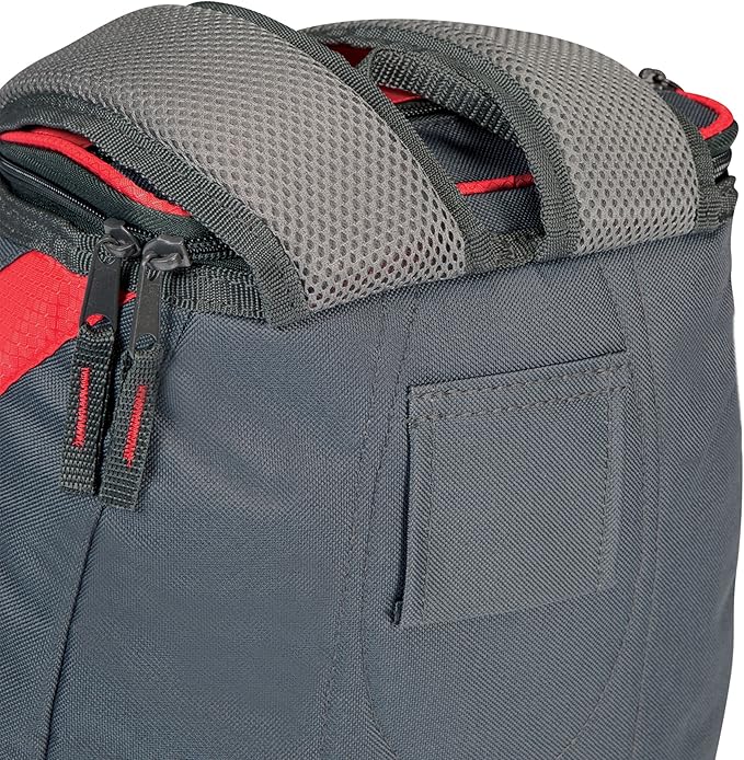 PICNIC TIME PTX Backpack Cooler, Modern Backpack Cooler with 20-Can Capacity, Fully Insulated Outdoor Lunch Bag with Water Resistant Interior, Pockets, Padded Straps, (Red with Gray Accents)
